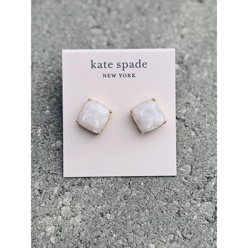 NEW Kate Spade Opal Square Stud Earrings